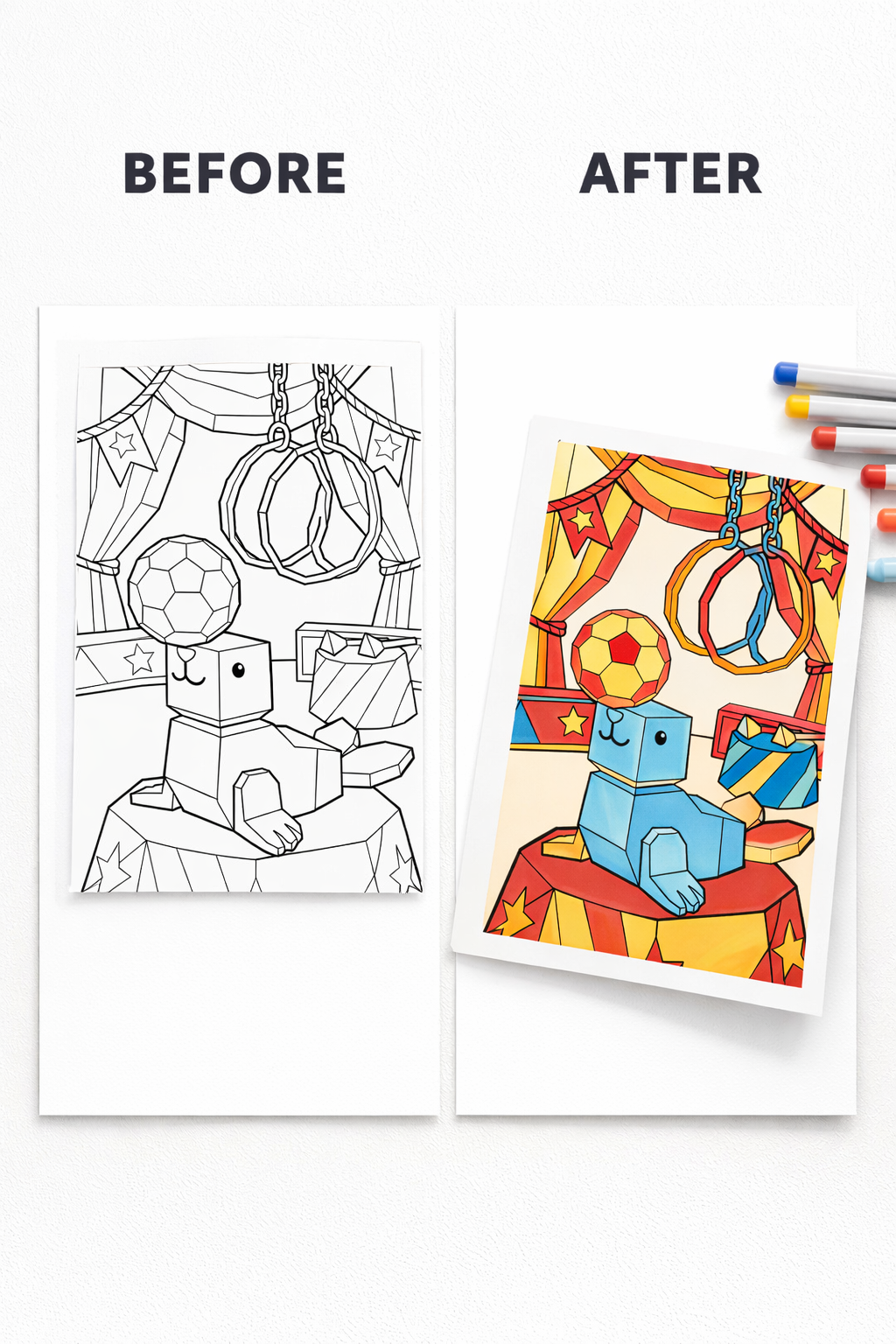 Circus Coloring Pages Printable PDF | Bold Easy Fun for Adults & Kids