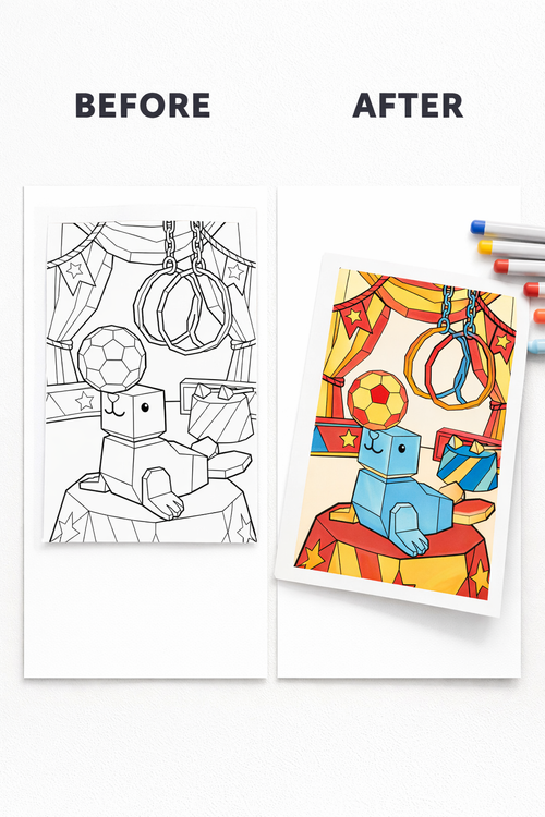 Circus Coloring Pages Printable PDF | Bold Easy Fun for Adults & Kids