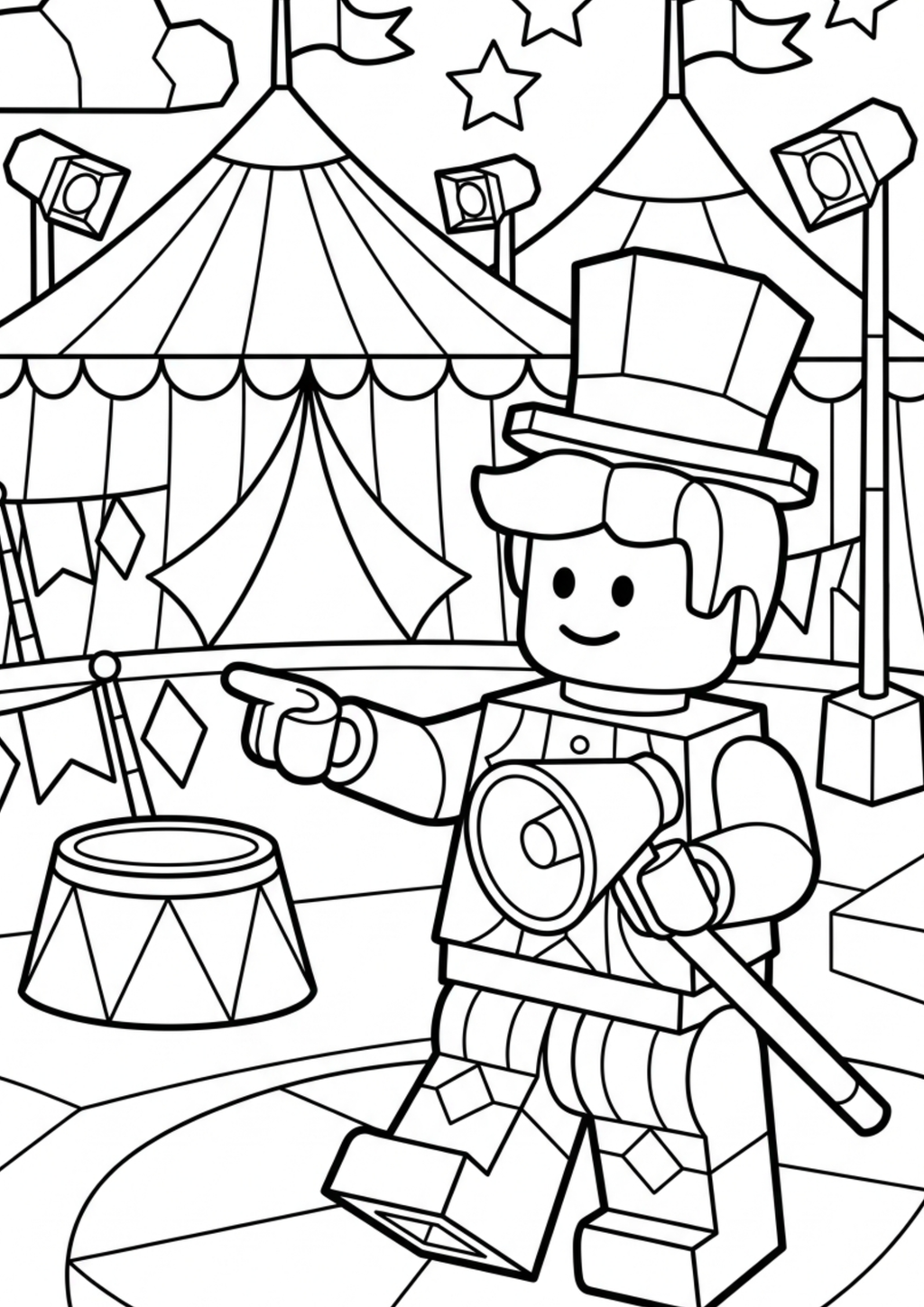 Circus Coloring Pages Printable PDF | Bold Easy Fun for Adults & Kids