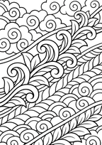 Batik Design Easy Coloring Pages | 50 Relaxing PDF Prints