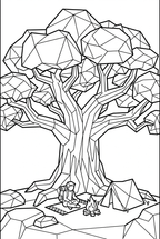 Low Poly Medieval Coloring Pages | 50 Relaxing Printable PDFs