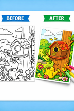 Kawaii Garden Cozy Coloring Book | 25 Stress-Relief PDF Printables
