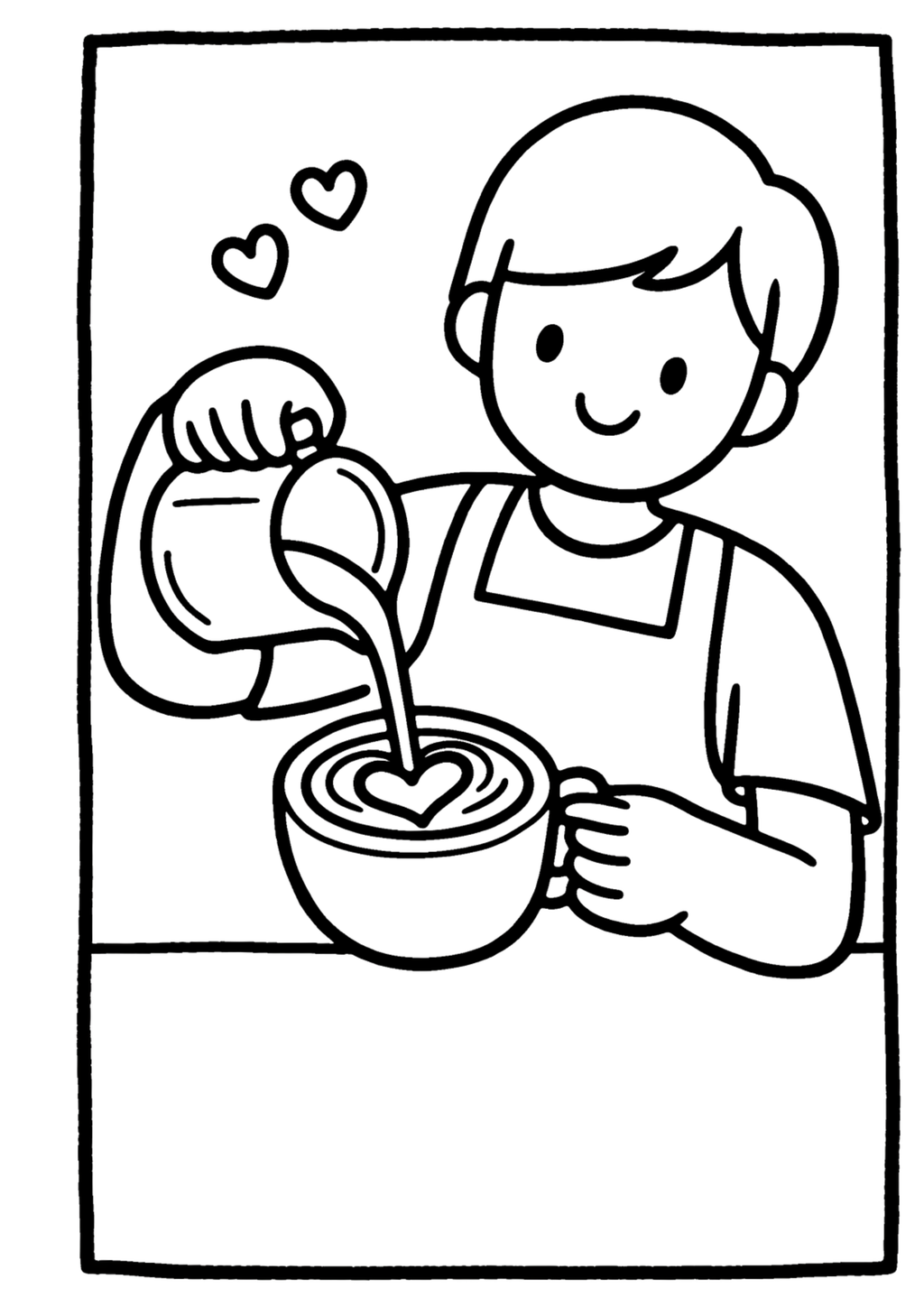Cozy Coloring Kawaii Cafe | PDF Printables for Stress Relief
