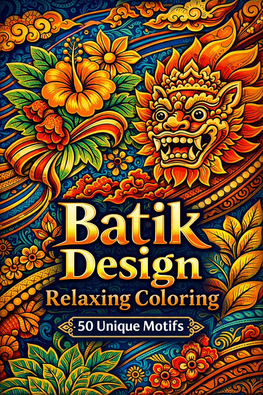 Batik Design Easy Coloring Pages | 50 Relaxing PDF Prints