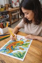 Batik Design Easy Coloring Pages | 50 Relaxing PDF Prints