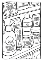 Cozy Coloring Kawaii Convenience Store | PDF Printables to Unwind
