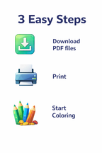 Low Poly Coloring Pages Bundle | 150 Relaxing PDF Prints