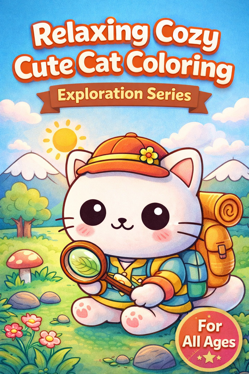 Cute Cat Cozy Explorer Series for Relaxing Activities | 50-Page PDF