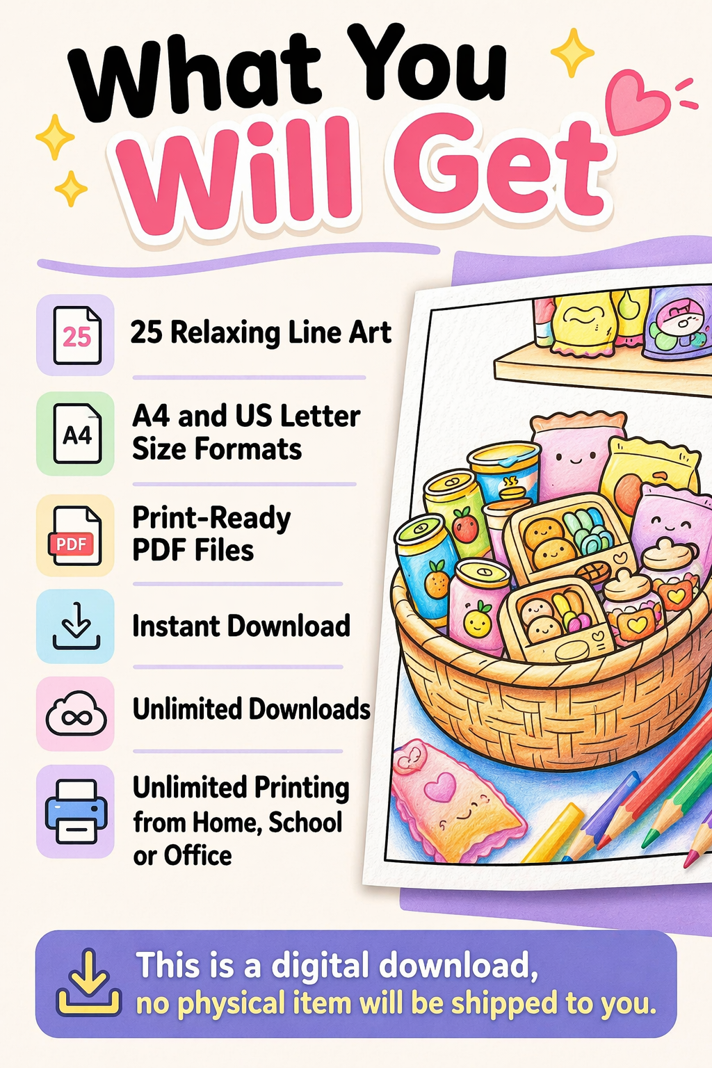 Cozy Coloring Kawaii Convenience Store | PDF Printables to Unwind