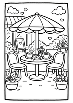 Cozy Coloring Kawaii Cafe | PDF Printables for Stress Relief