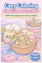 Cozy Coloring Kawaii Convenience Store | PDF Printables to Unwind