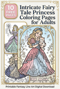 Unwind: Fairy Tale Princess Coloring Pages for Adults (Free PDF)