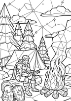 Low Poly Coloring Pages Bundle | 150 Relaxing PDF Prints