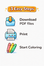Cozy Kitchen Kawaii Coloring Pages | 25 Stress-Relief PDF Printables