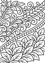 Batik Design Easy Coloring Pages | 50 Relaxing PDF Prints