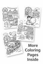 Cozy Coloring Kawaii Funfair | PDF Printables for Stress Relief & Joy