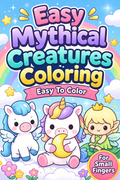 Easy Mythical Creatures Coloring | Ideal For Tiny Fingers