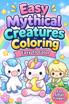 Easy Mythical Creatures Coloring | Ideal For Tiny Fingers