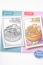 Cozy Coloring Kawaii Convenience Store | PDF Printables to Unwind