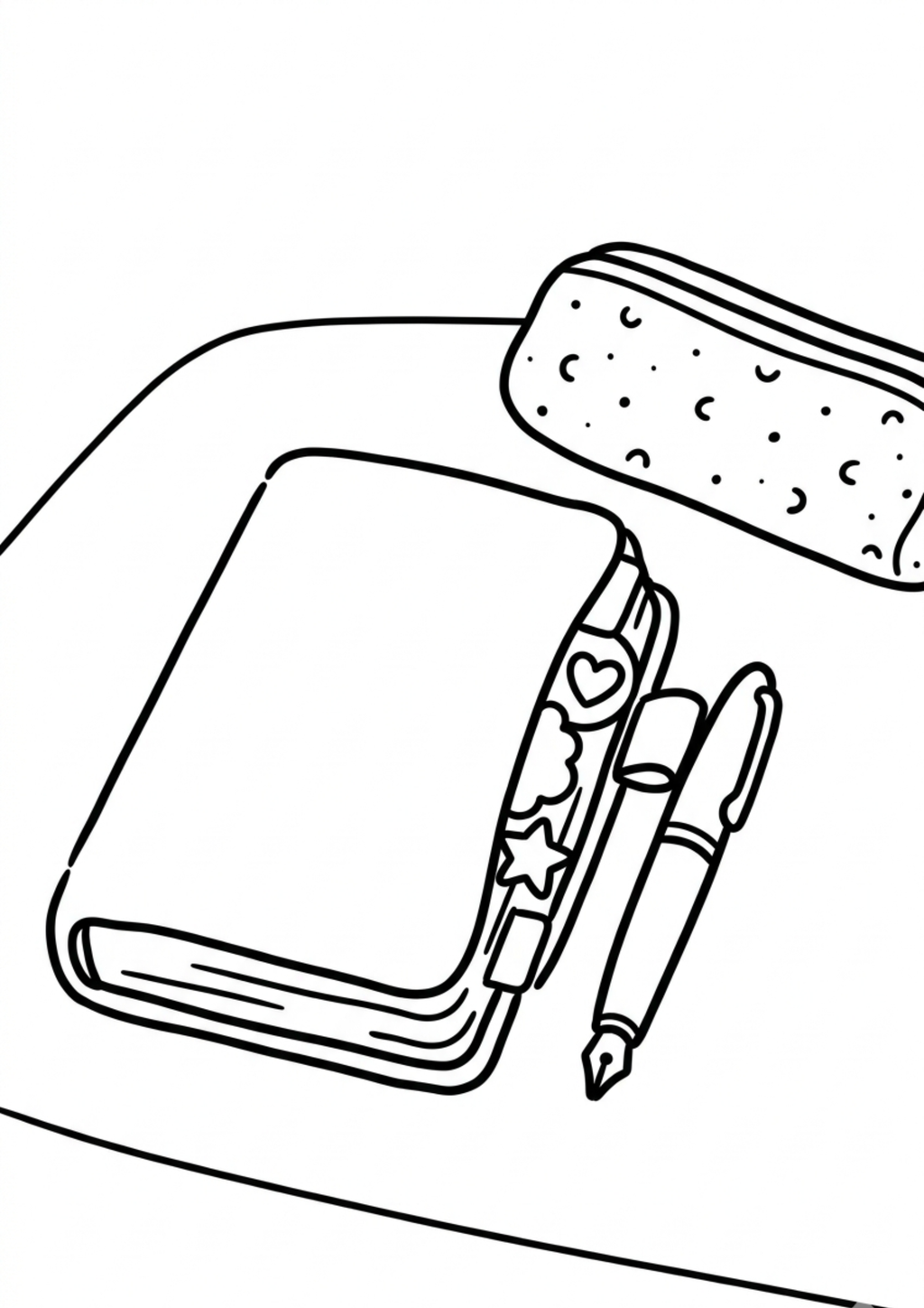Cozy Coloring Kawaii Desk PDF | Stress-Relief for Your Workspace