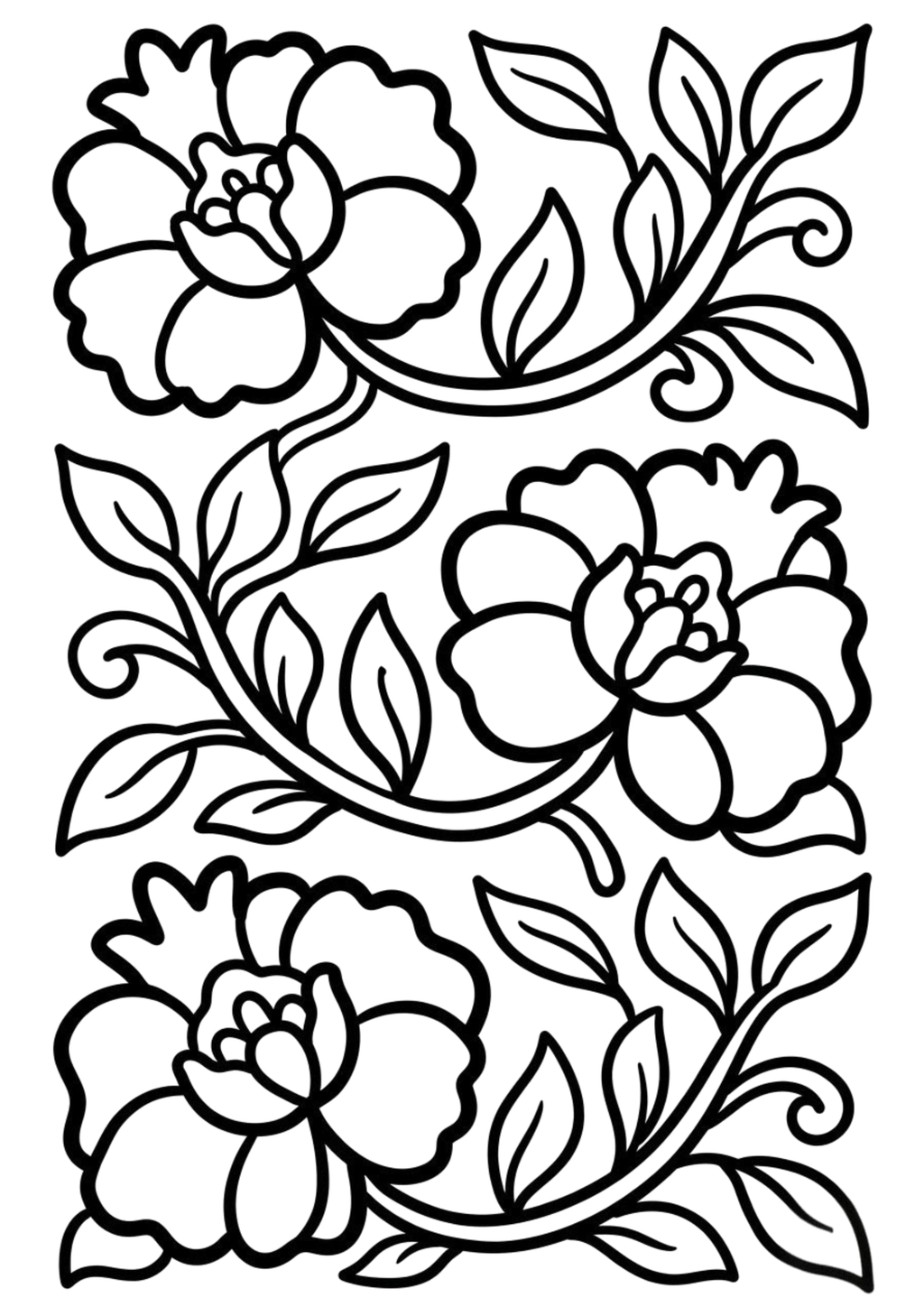 Flowers & Leaves Cozy Coloring Pages | 45 Relaxing PDF Printables