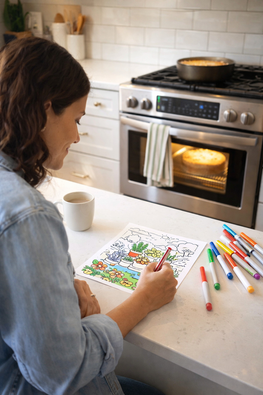 Kawaii Garden Cozy Coloring Book | 25 Stress-Relief PDF Printables