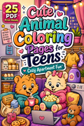 Cute Animal Coloring Pages for Teens | Cozy Apartment Fun PDF