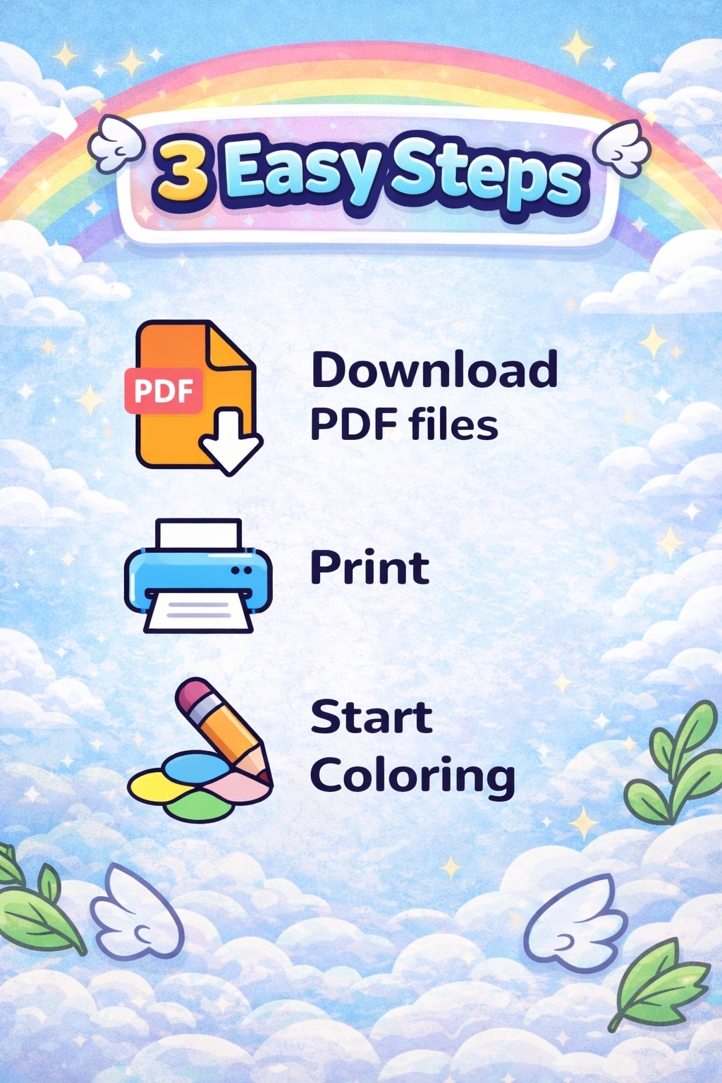 Easy Mythical Creatures Coloring | Ideal For Tiny Fingers