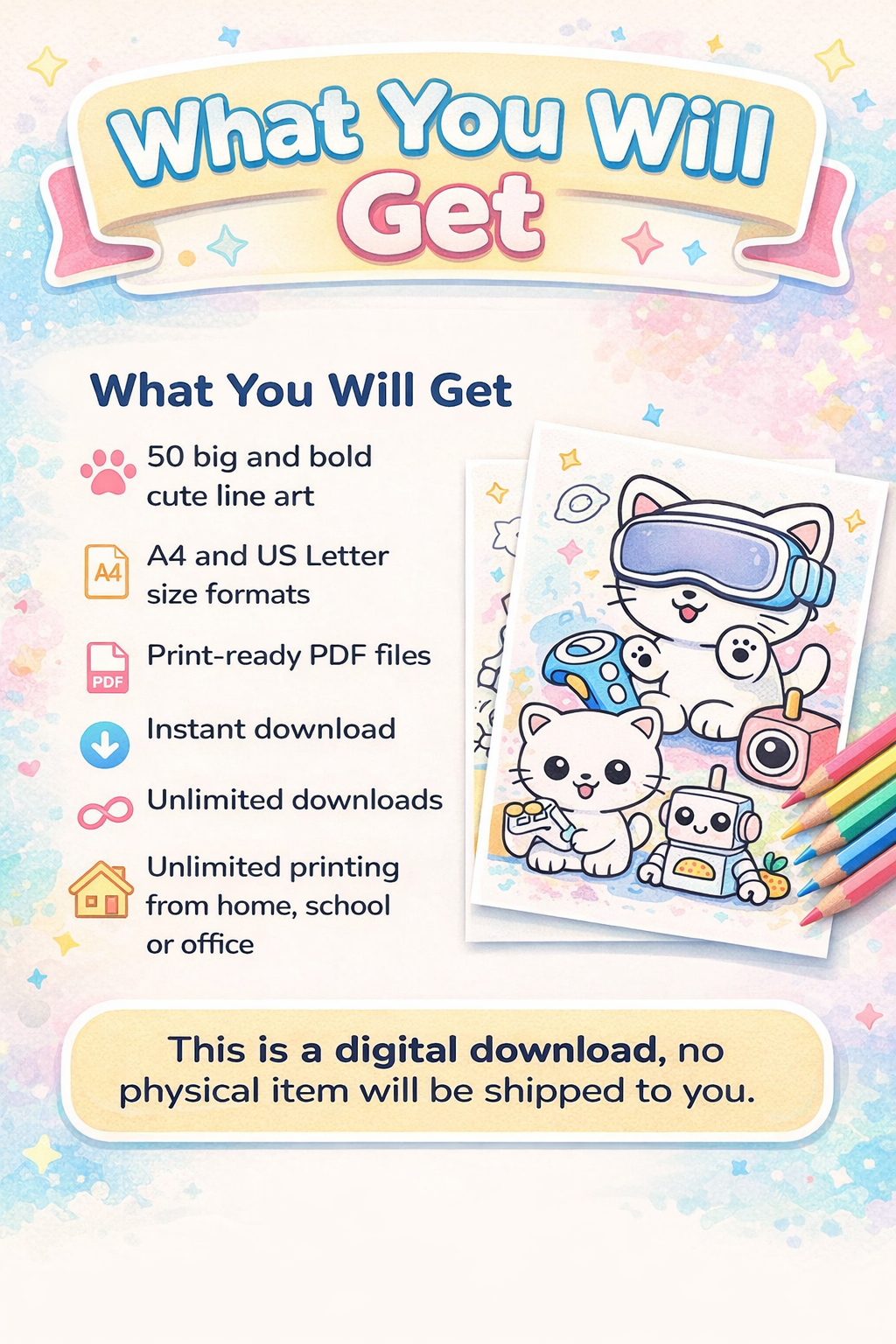 Cozy Coloring Cute Cat STEM  | Kids Coloring Pages PDF Printables