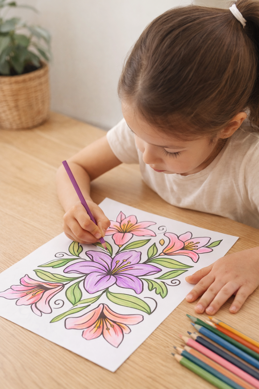Flowers & Leaves Cozy Coloring Pages | 45 Relaxing PDF Printables