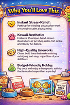 Cozy Pet Store Kawaii Coloring Pages | 25 Stress-Relief PDF Printables