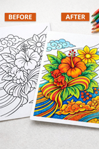 Batik Design Easy Coloring Pages | 50 Relaxing PDF Prints