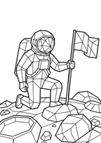 Low Poly Coloring Pages Bundle | 150 Relaxing PDF Prints