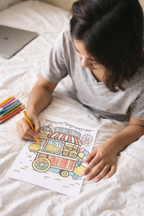 Cozy Coloring Kawaii Funfair | PDF Printables for Stress Relief & Joy