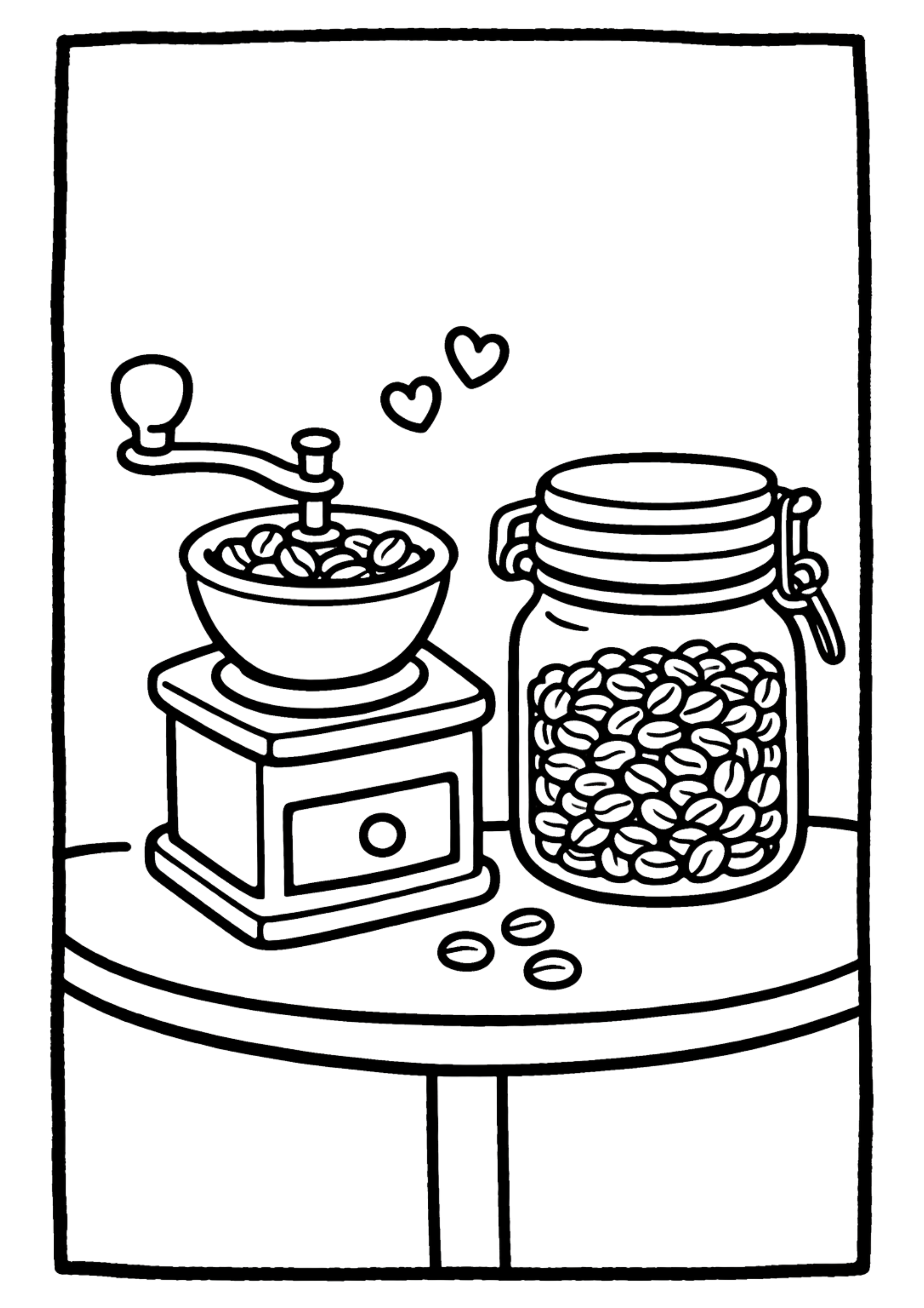 Cozy Coloring Kawaii Cafe | PDF Printables for Stress Relief