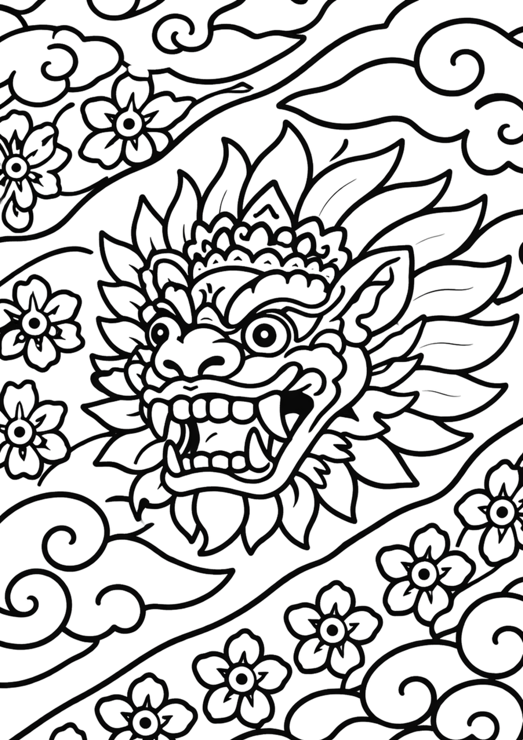 Batik Design Easy Coloring Pages | 50 Relaxing PDF Prints