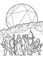 Low Poly Coloring Pages Bundle | 150 Relaxing PDF Prints
