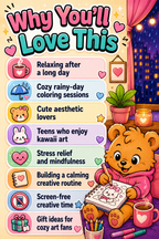Cute Animal Coloring Pages for Teens | Cozy Apartment Fun PDF