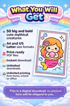 Easy Mythical Creatures Coloring | Ideal For Tiny Fingers