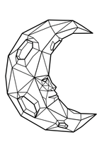Low Poly Space Coloring Pages PDF | 50 Relaxing Printable Scenes