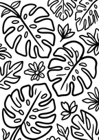 Flowers & Leaves Cozy Coloring Pages | 45 Relaxing PDF Printables