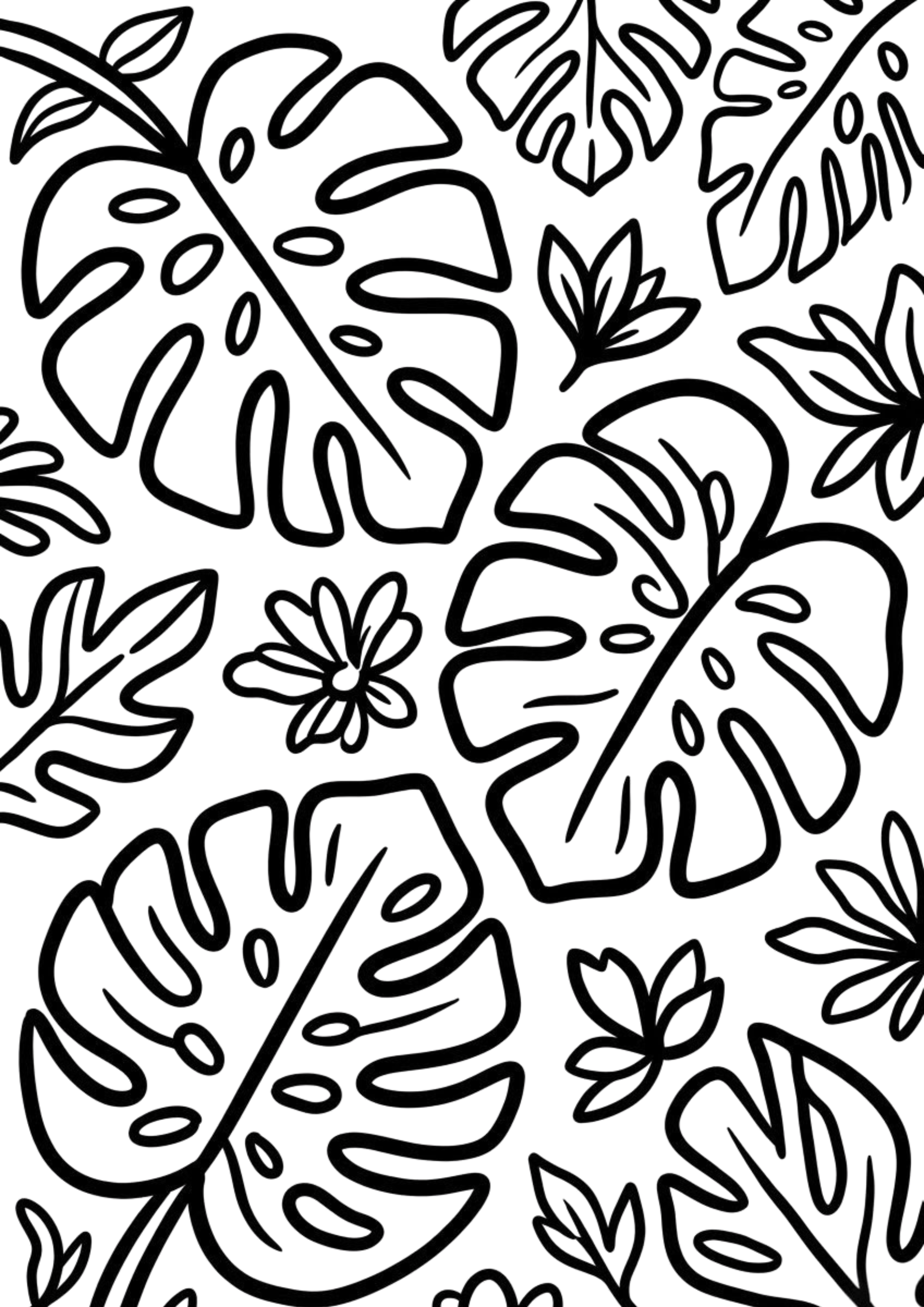 Flowers & Leaves Cozy Coloring Pages | 45 Relaxing PDF Printables