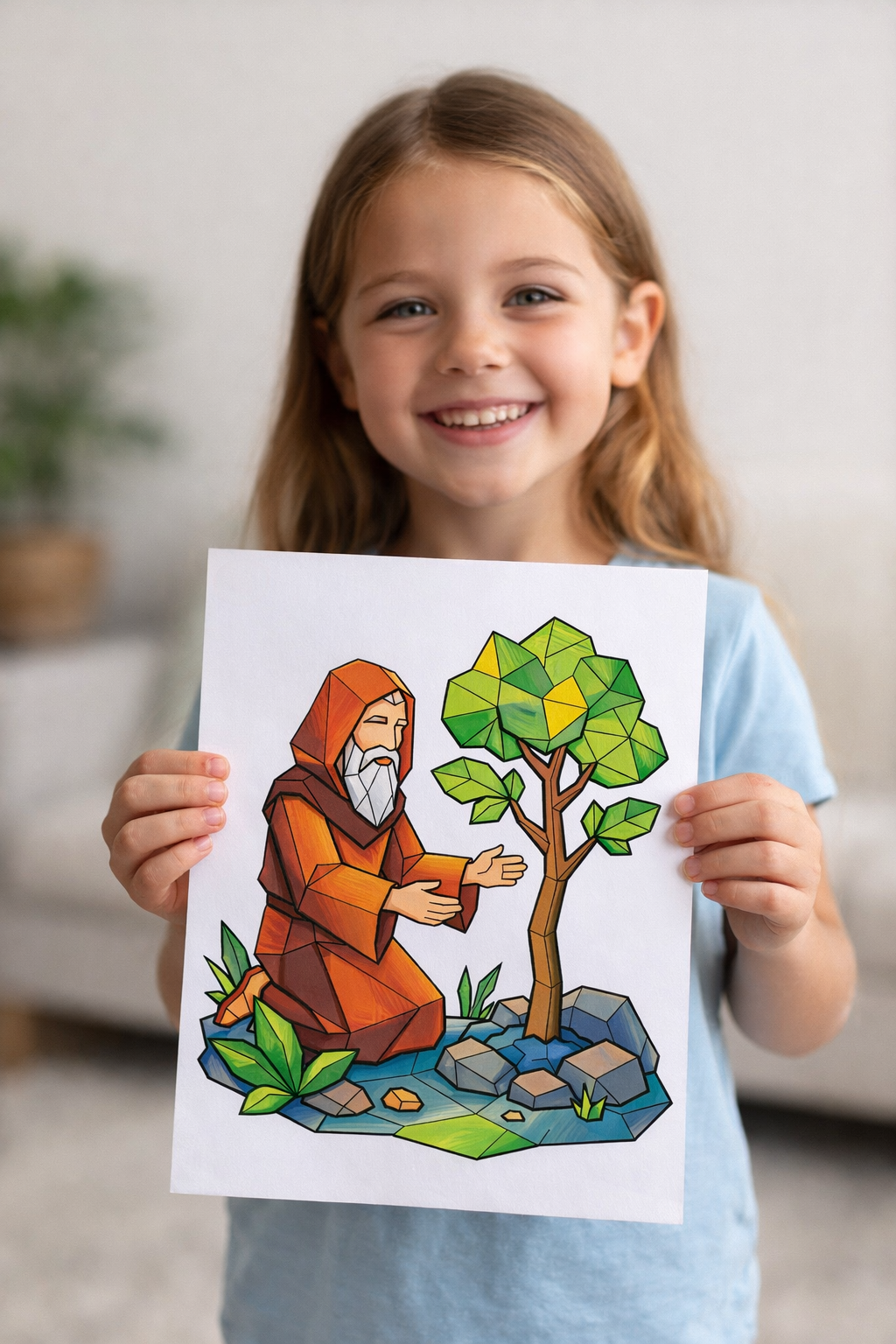 Low Poly Coloring Pages Bundle | 150 Relaxing PDF Prints