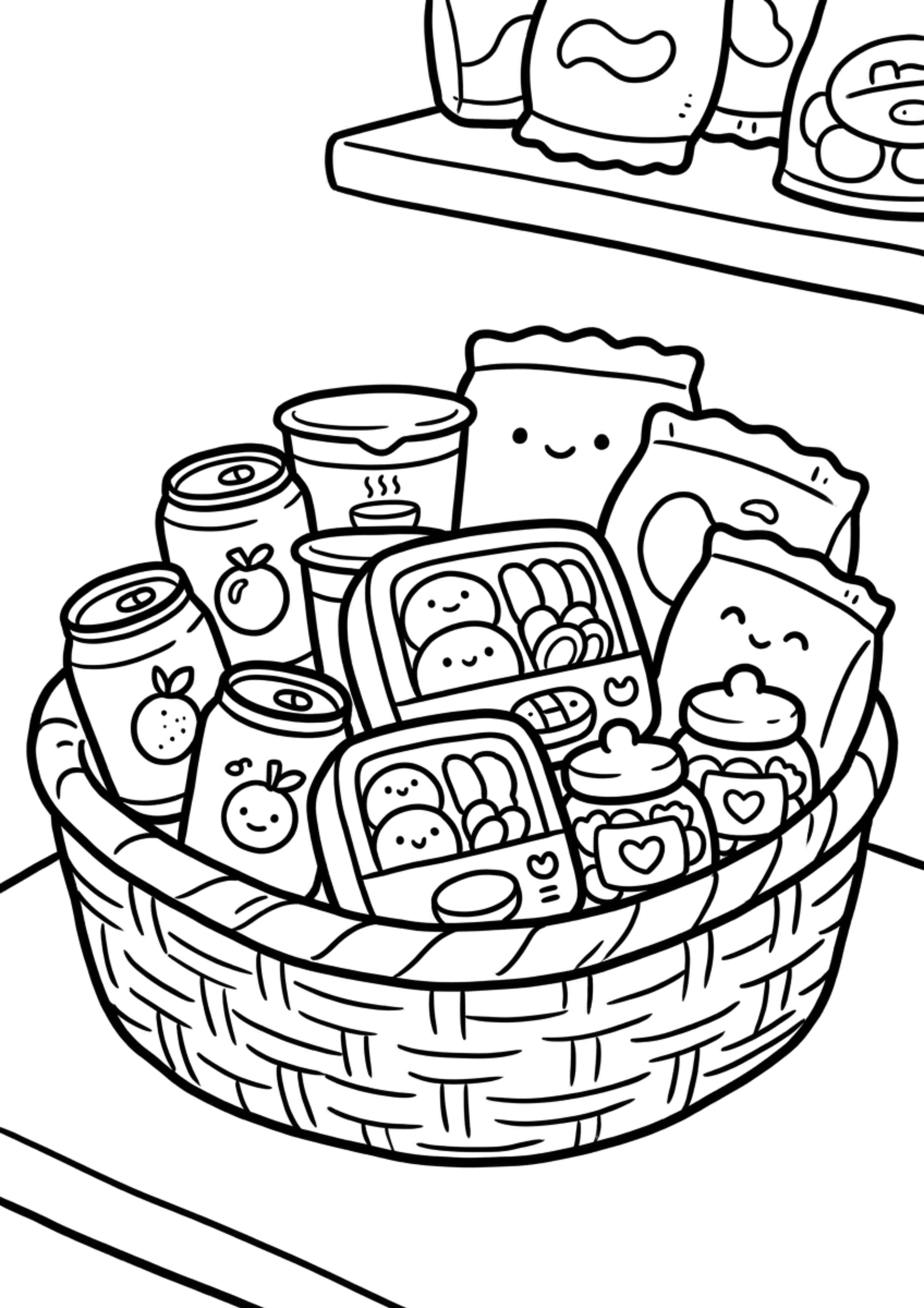 Cozy Coloring Kawaii Convenience Store | PDF Printables to Unwind