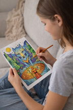 Low Poly Coloring Pages Bundle | 150 Relaxing PDF Prints